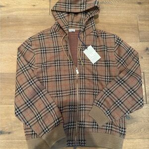Burberry ( NWT ) authentic zip hoodie Jacket